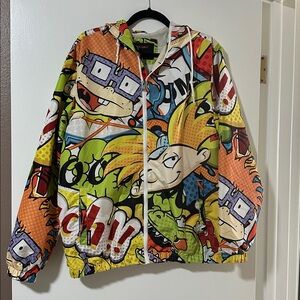 Members Only x NICKELODEON Print Windbreaker - EUC